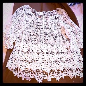 Beautiful 100% cotton lace top tunic